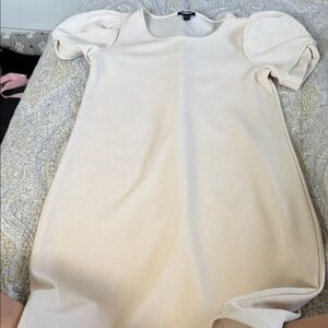 Express Cream Puff Sleeve Midi Dress